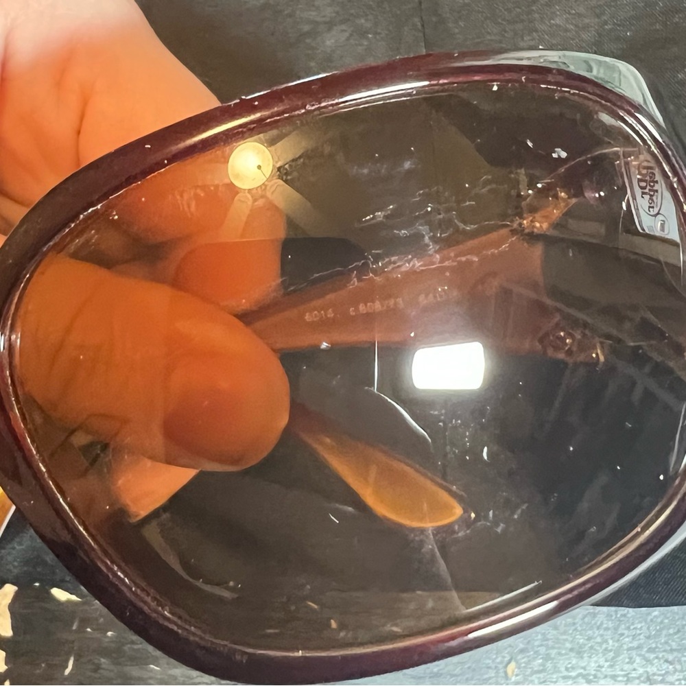 Authentic CHANEL Sunglasses Brown/Dark Red and Gold Logo Model 6014 - Picture 7 of 14